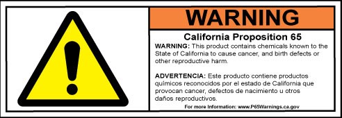 Prop 65 Warning Label